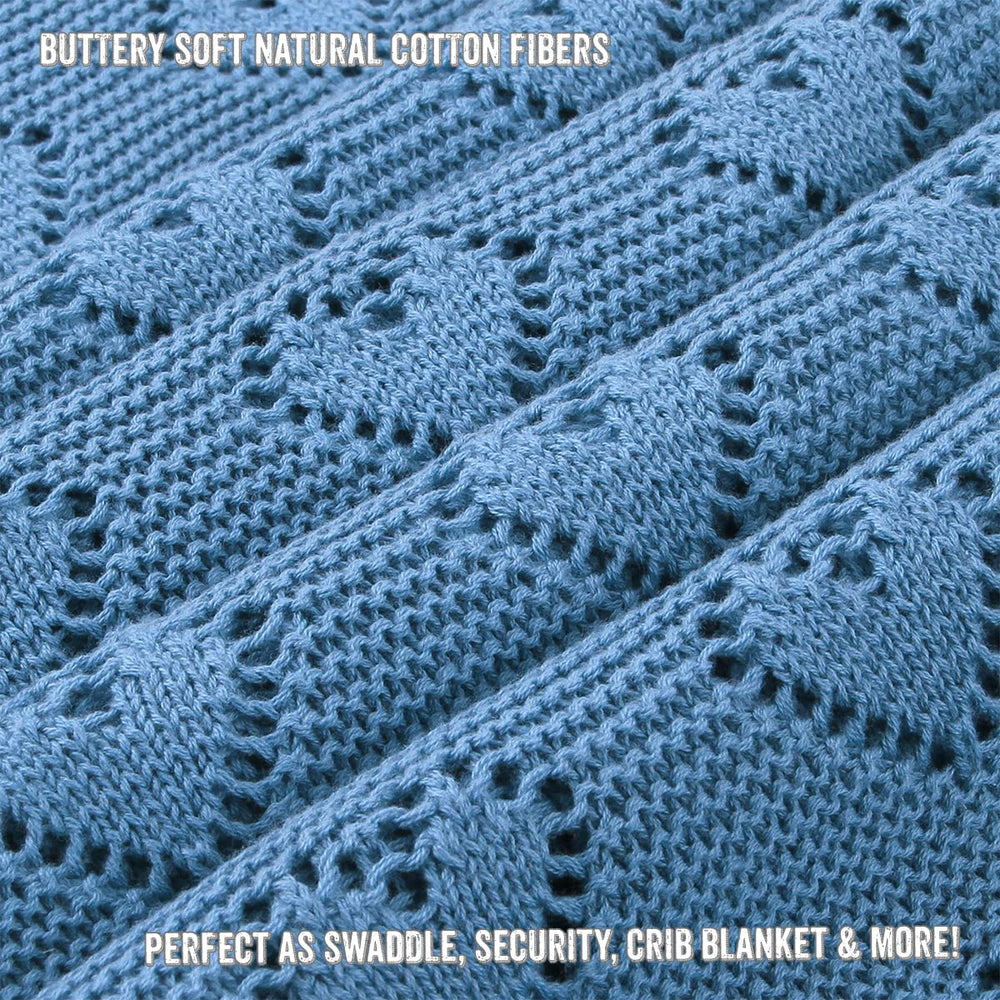 Bleu La La Heirloom Knit Heart blanket gift packaging elevates a thoughtful baby shower or registry gift.