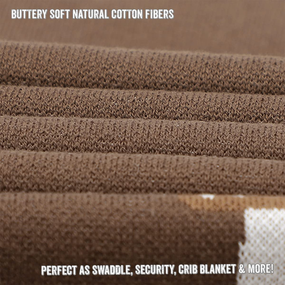 Bleu La La knit blanket mushroom mocha 100-percent cotton, breathable and soft.