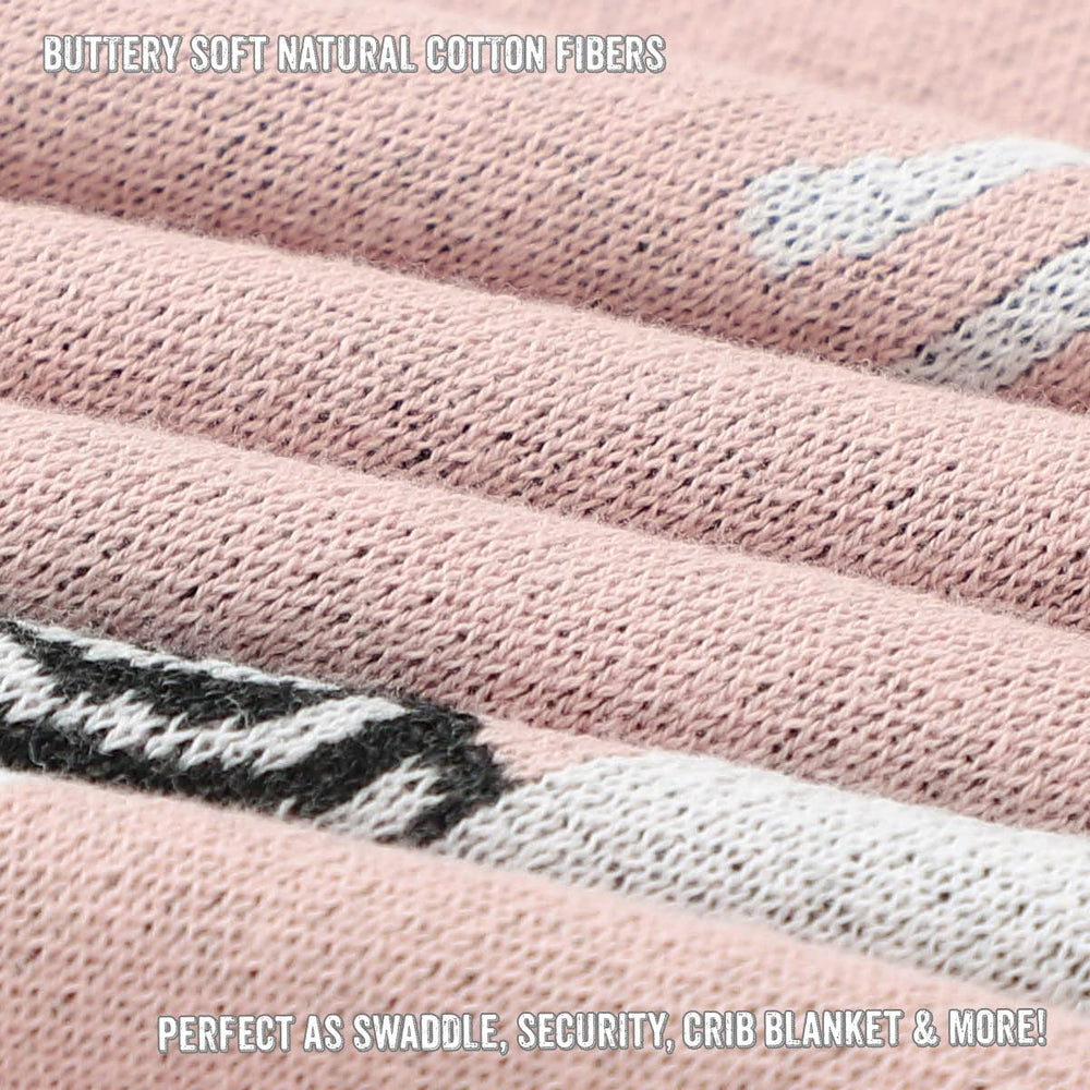 Bleu La La llama pink blanket in stroller for on-the-go warmth and comfort