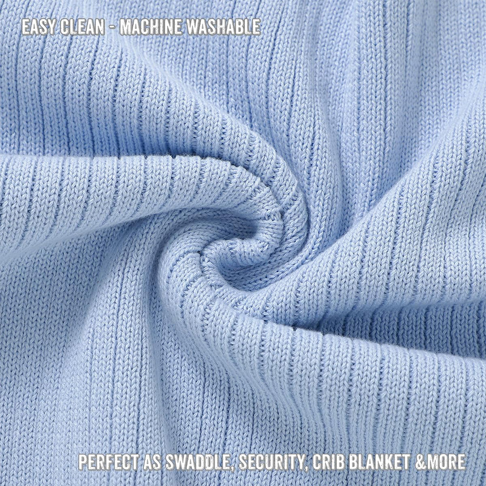 Bleu La La machine-washable swaddle stays soft wash after wash