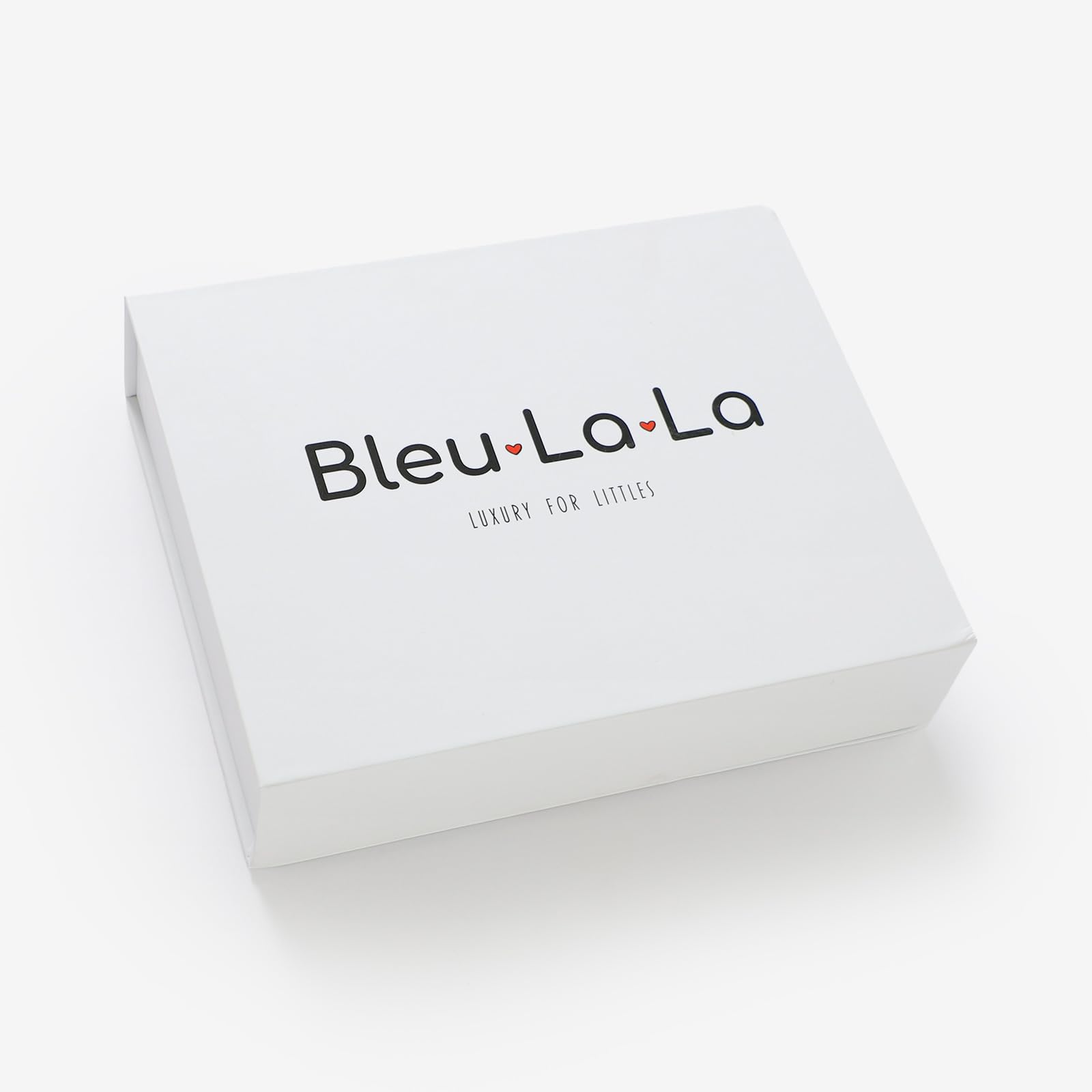 Bleu La La organic cotton knit texture highlights breathable, gentle fabric.
