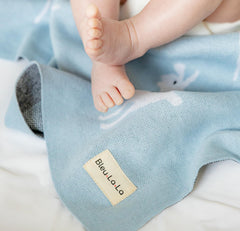 Bleu La La stroller blanket provides on-the-go coziness during daily outings.