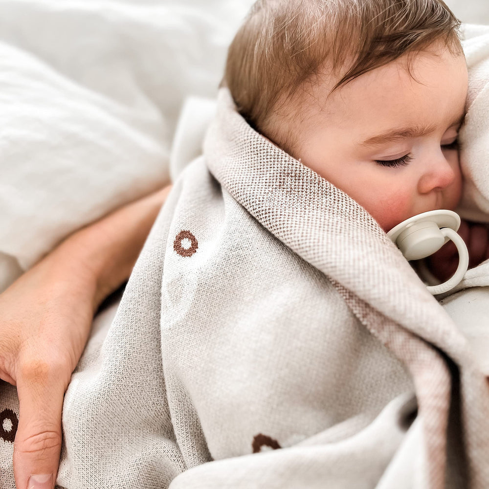 Bleu La La swaddle all-season 36x32 for year-round comfort.