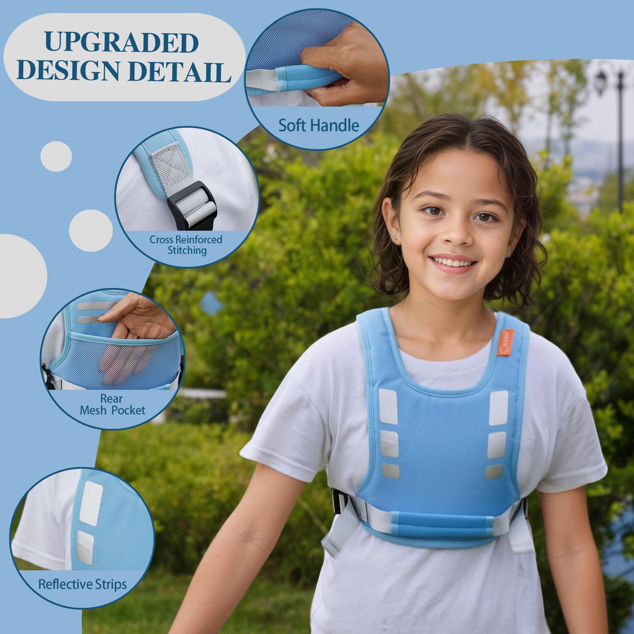 BLEWAY Active XL harness features high-strength stitching for durability and long wear