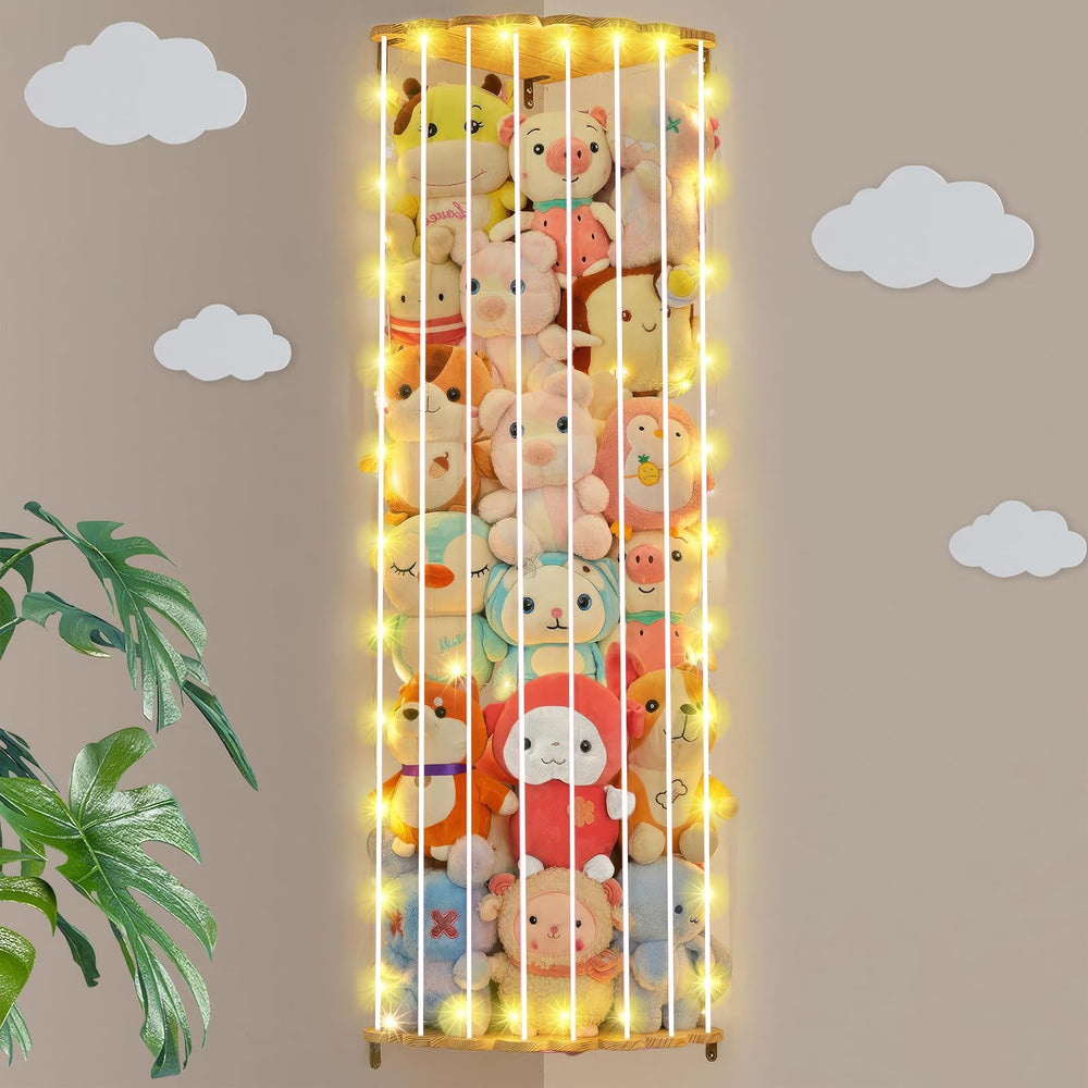 Blingbin plush toy organizer enhances room decor with practical storage.