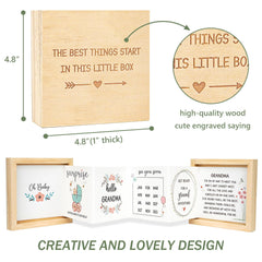 Blinking Stars grandma reveal box open with sonogram insert for a heartfelt announcement.