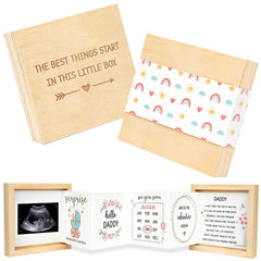 Blinking Stars pregnancy announcement box front view for a heartfelt dad gift.