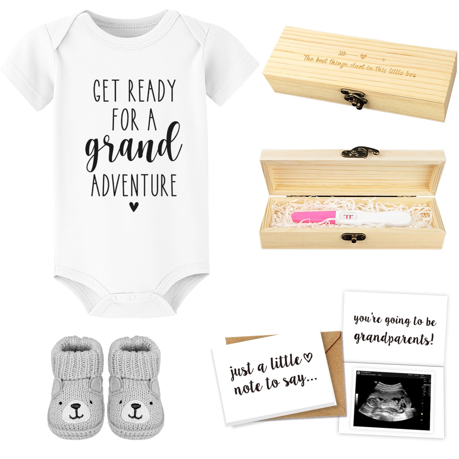 Blinking Stars grandparent announcement box ready to be treasured as a memory keepsake