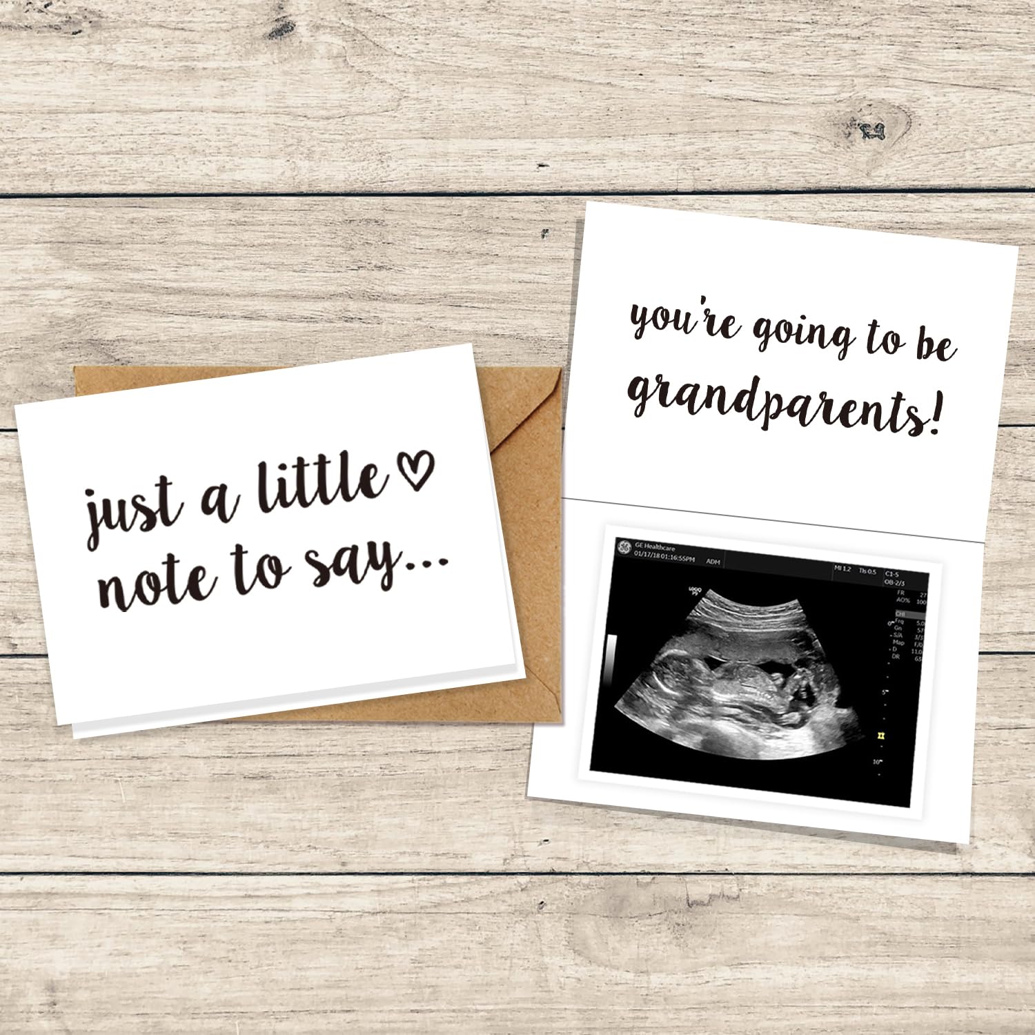 Blinking Stars pregnancy-test keepsake box with engraved message and brass latch