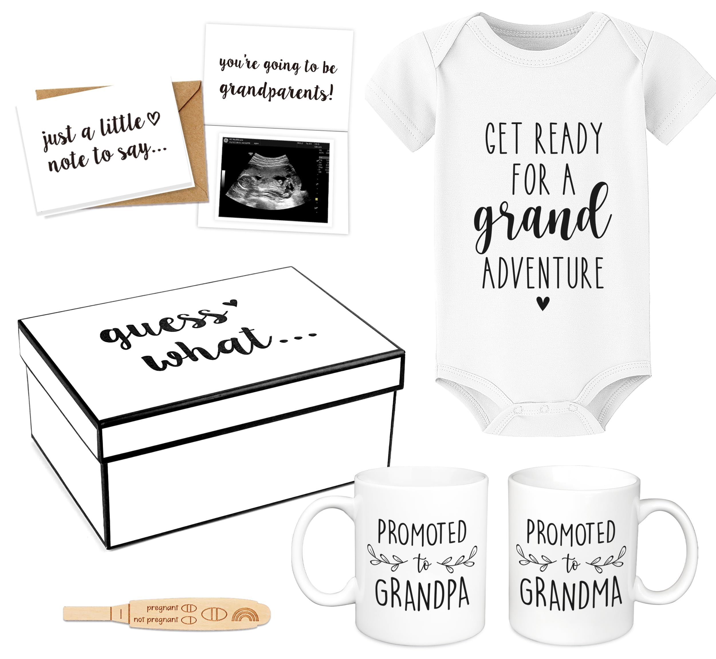 Blinking Stars promoted-to-grandparents coffee mugs show gift-ready design for grandparents.