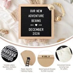 Blinking Stars Baby Coming Soon wooden sign for announcements and photos