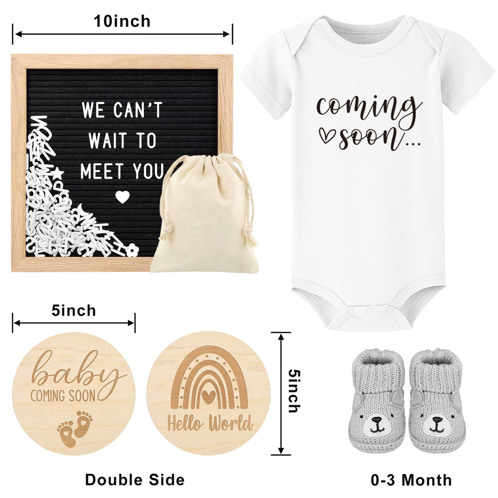 Blinking Stars Coming Soon Onesie in soft cotton, perfect for baby reveal photos