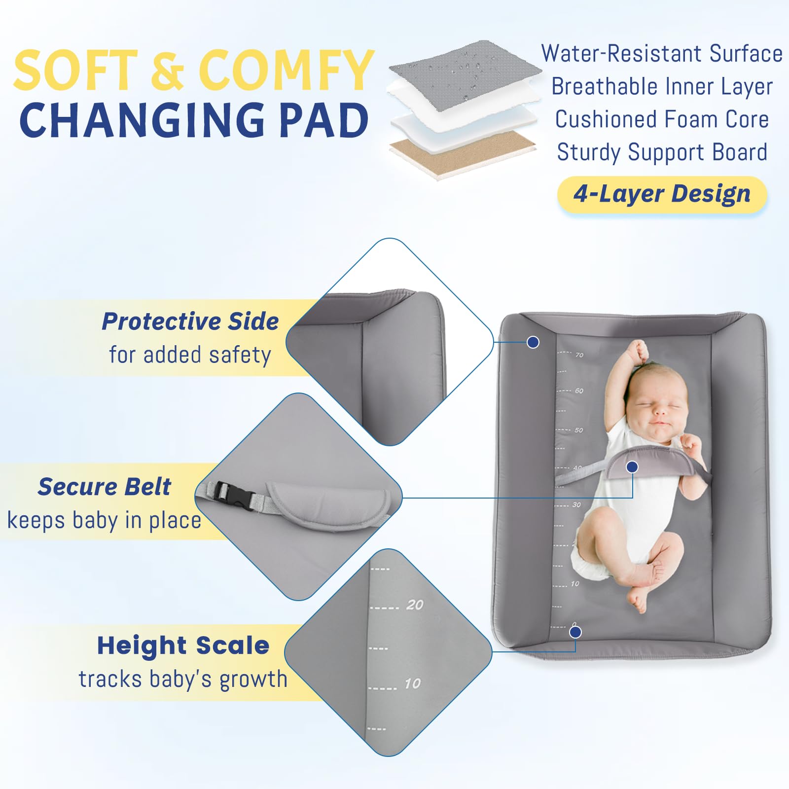 BlissBoard folding travel changing table fits small spaces while traveling