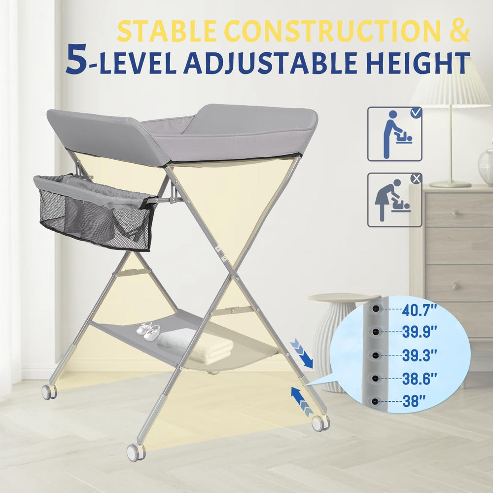 BlissBoard padded safety belt protects baby during diaper changes