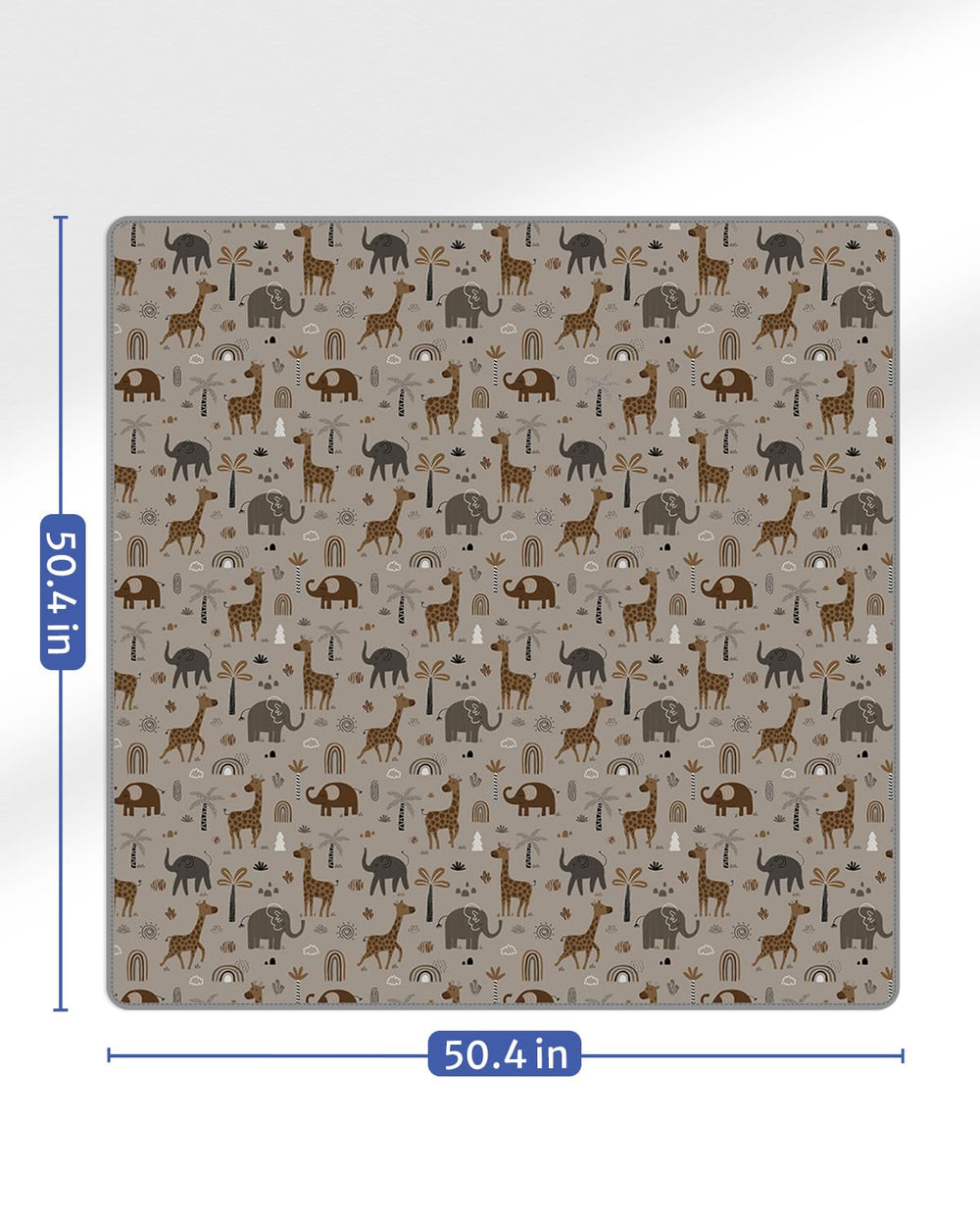 Blissful Diary 50.4x50.4 inch splash mat covers a wide dining area