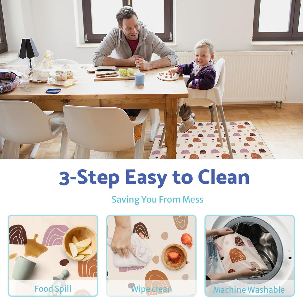 Blissful Diary 50.4 by 50.4 inch square mat covers wide play areas.