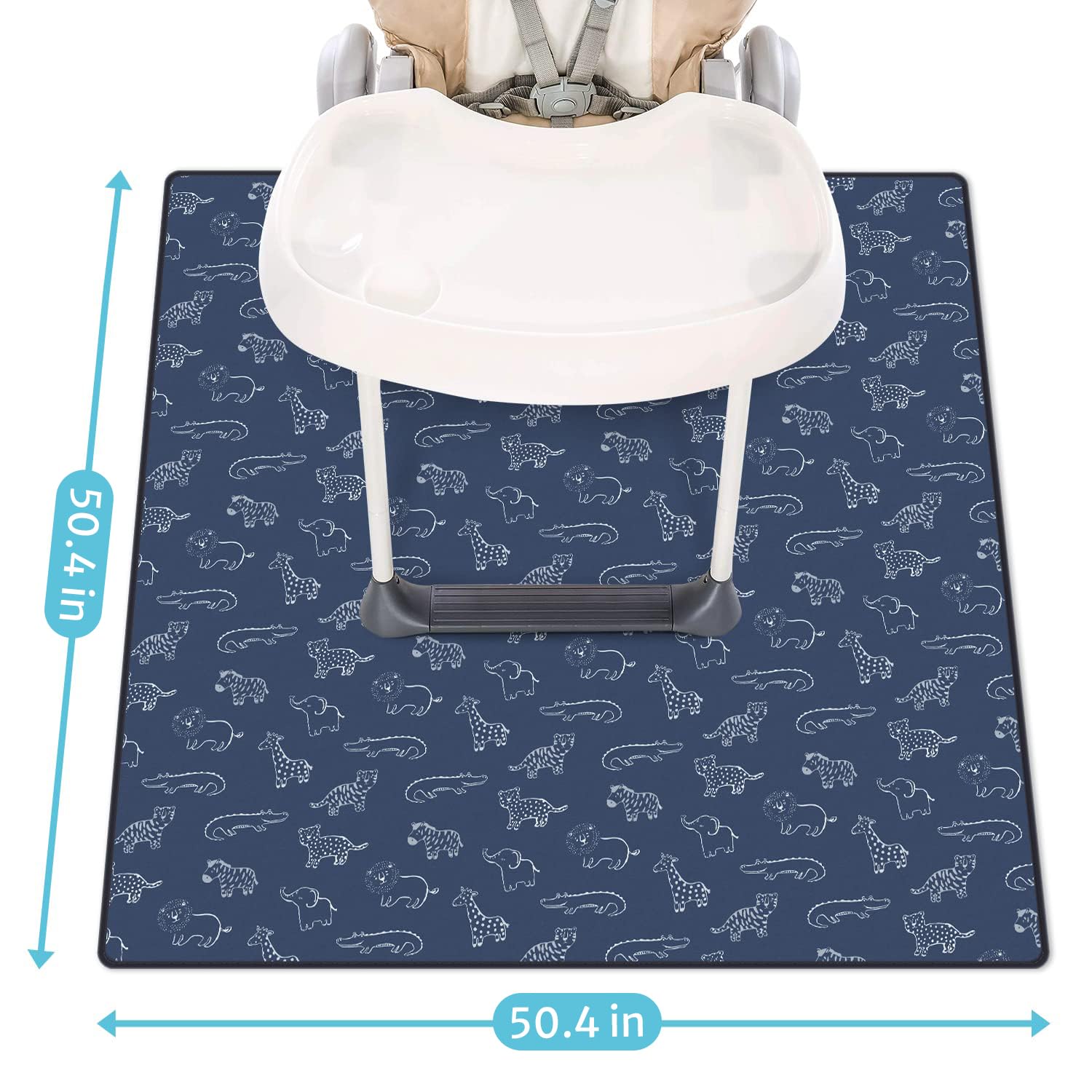 Blissful Diary Anti-Slip Bottom Splat Mat stays in place on various floors