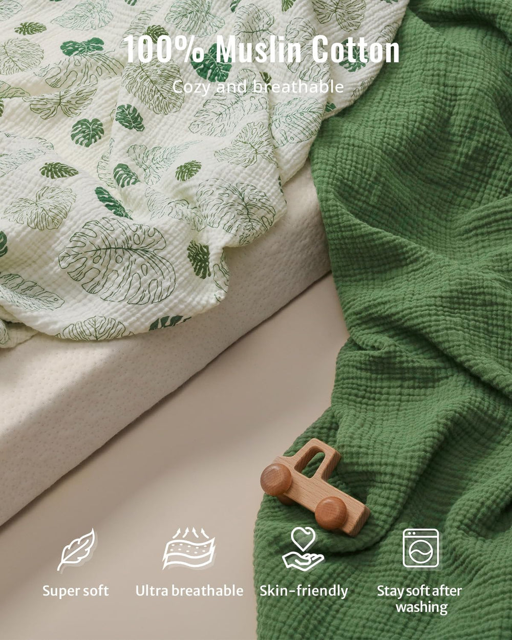 Blissful Diary Avocado changing pad close-up highlights cushioned foam and waterproof surface