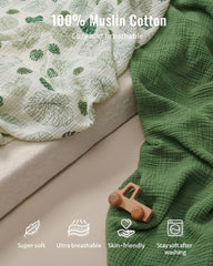 Blissful Diary Avocado changing pad close-up highlights cushioned foam and waterproof surface