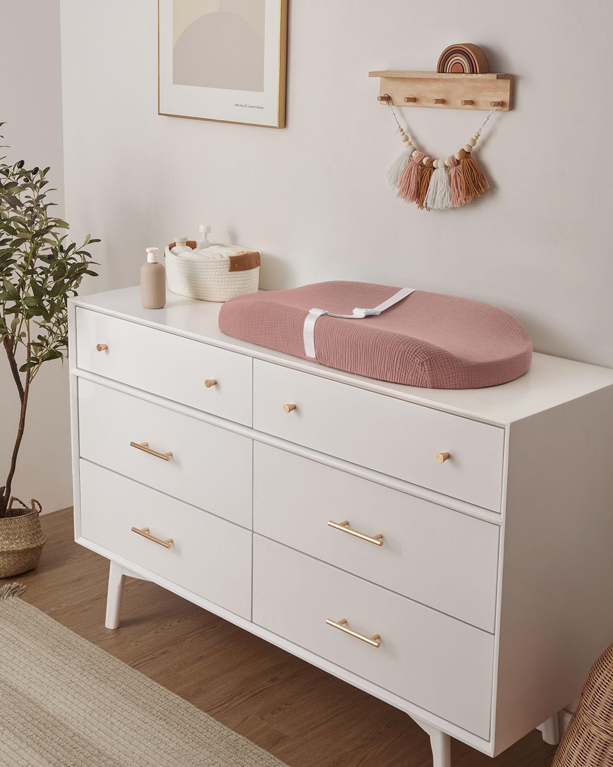 Blissful Diary avocado changing pad dimension fits standard dressers and travel setups