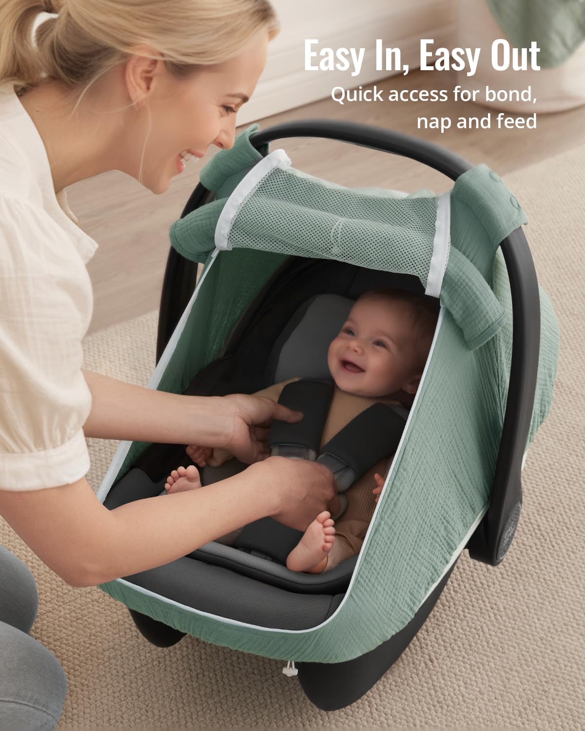 Blissful Diary 360 castle design shields baby from wind and external distractions.