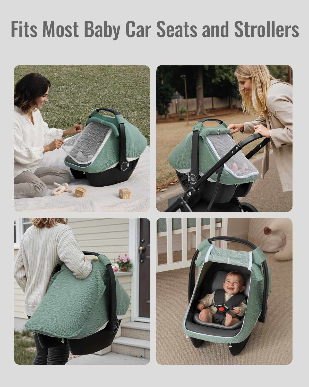 Blissful Diary car seat cover easy in/out design speeds quick access.
