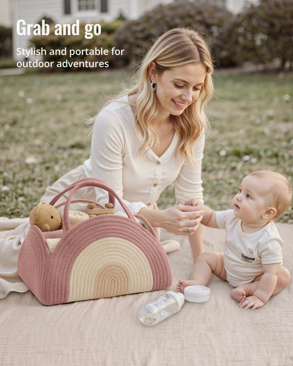 Blissful Diary versatile caddy used in nursery, living room, or car