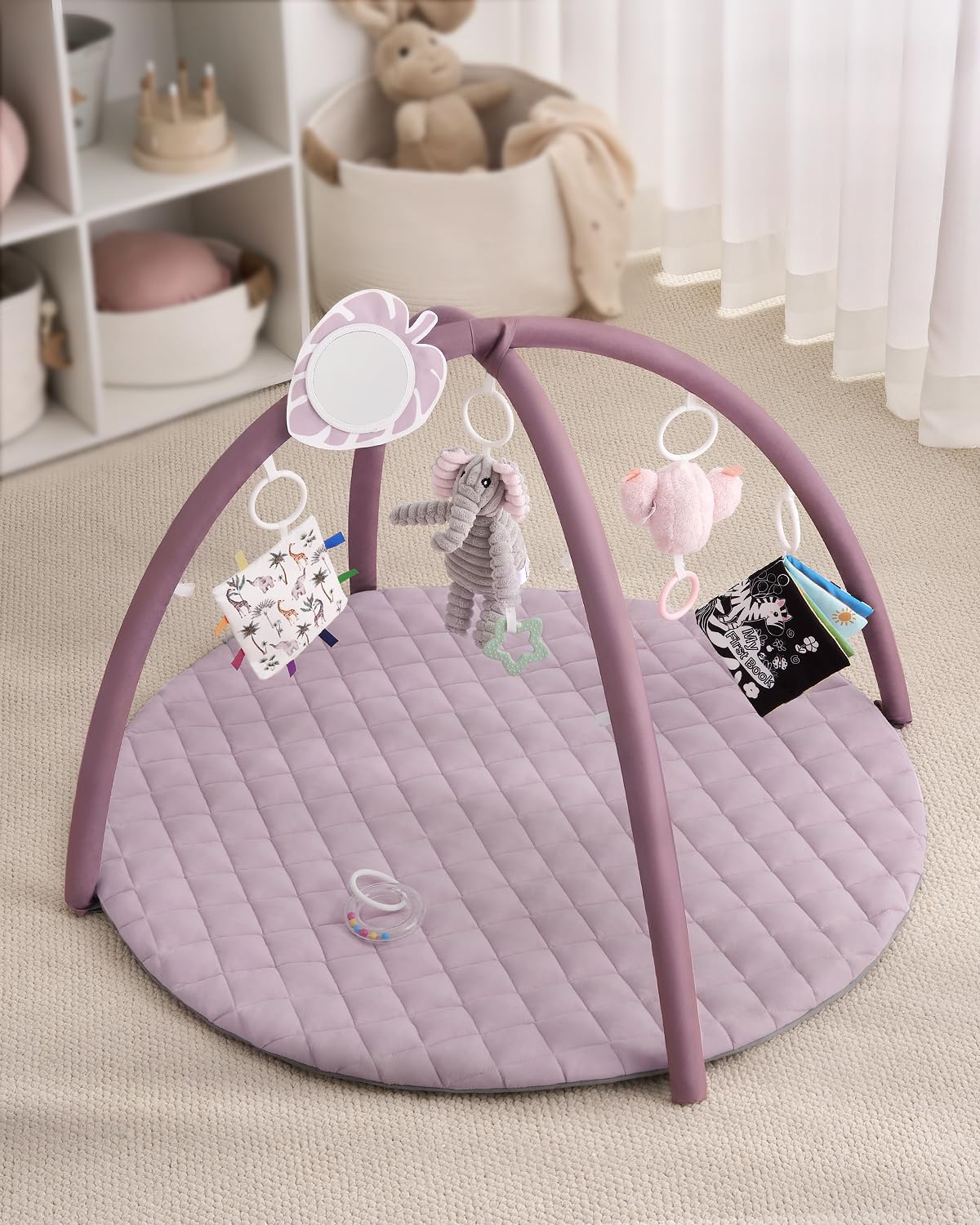 Blissful Diary Baby Play Gym Mat crinkle pages invite visual contrast and texture curiosity