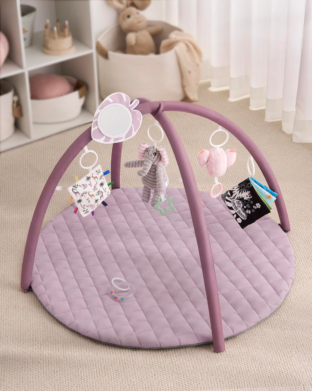 Blissful Diary Baby Play Gym Mat crinkle pages invite visual contrast and texture curiosity