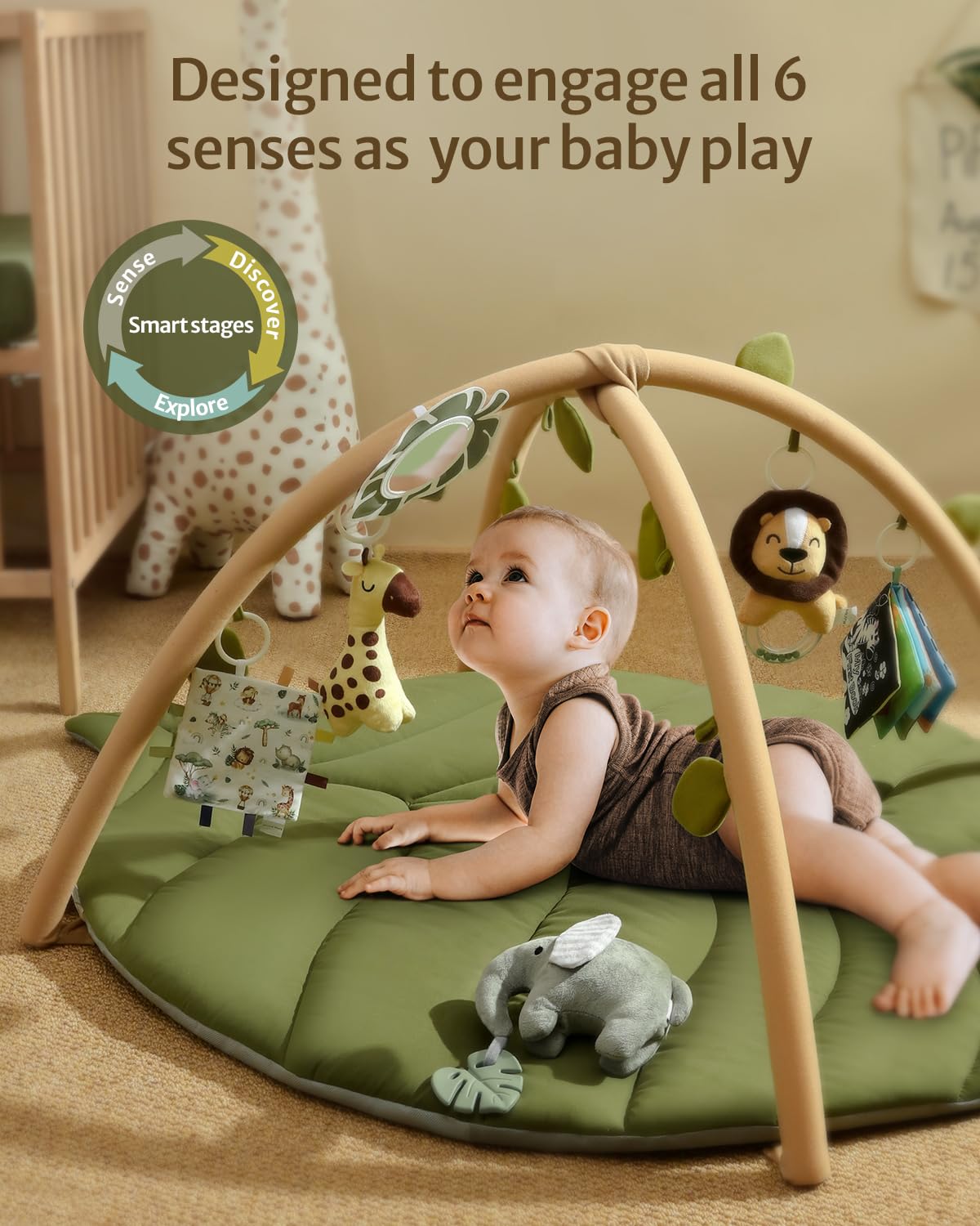 Blissful Diary oversized play mat offers generous space for rolling and exploration.