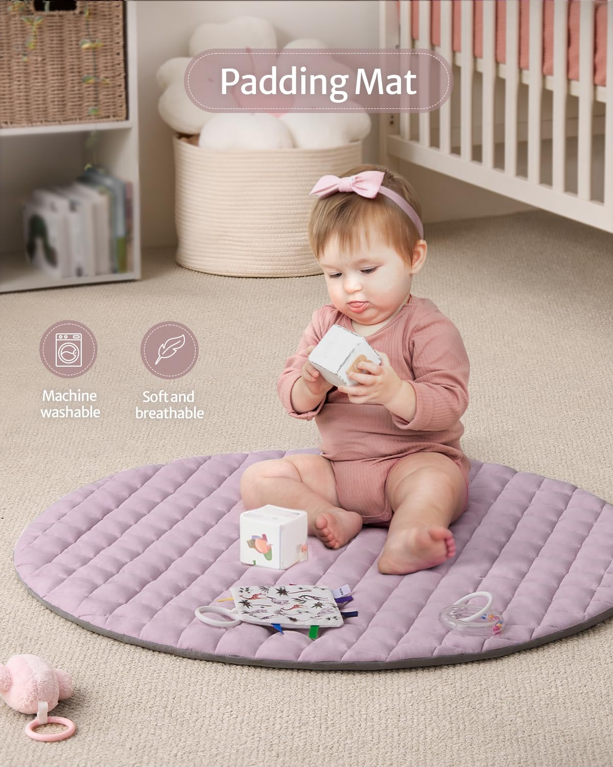 Blissful Diary Baby Play Gym Mat rattle toy supports hearing and lively exploration