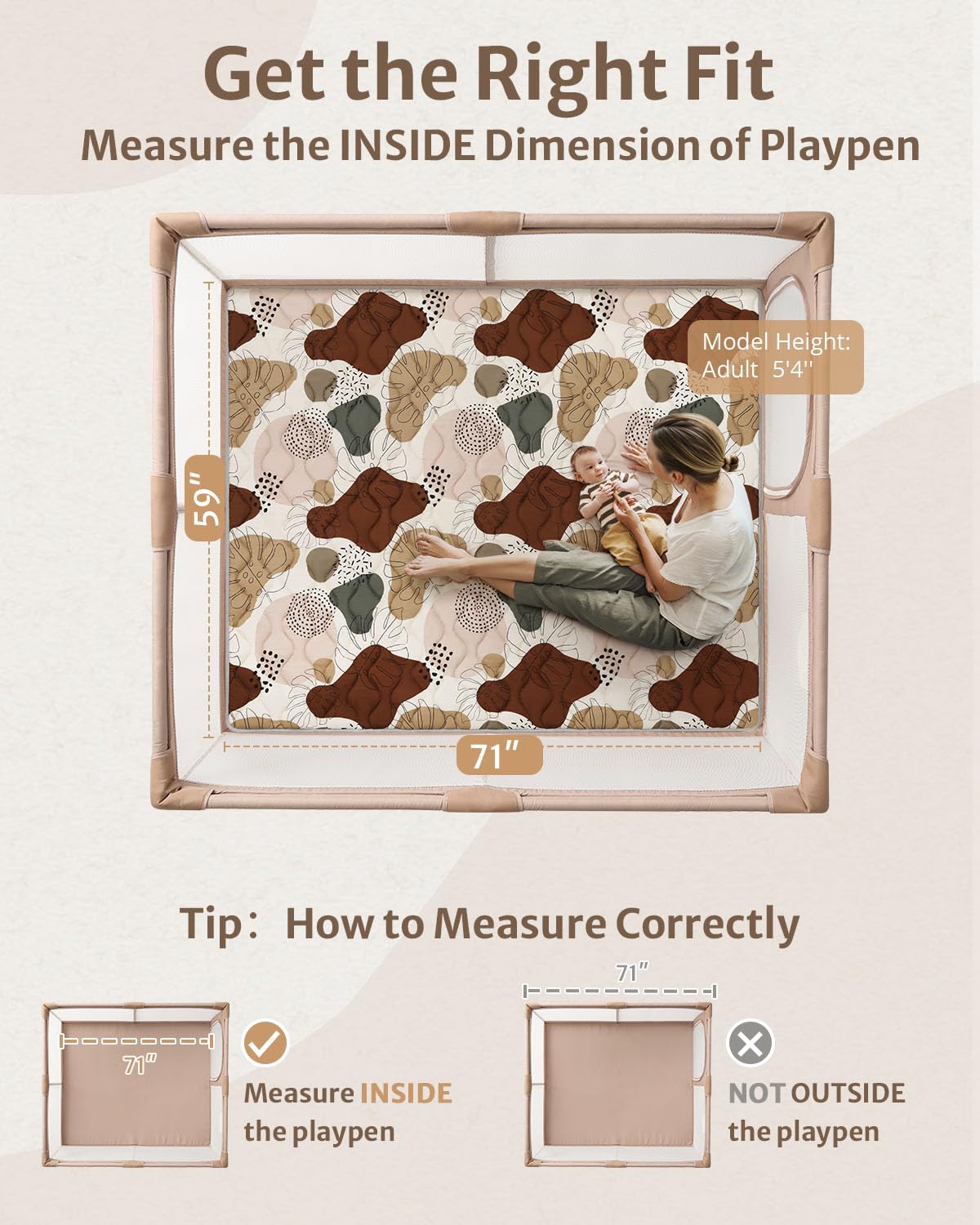 Blissful Diary mat 71x59 inch foldable design for easy storage
