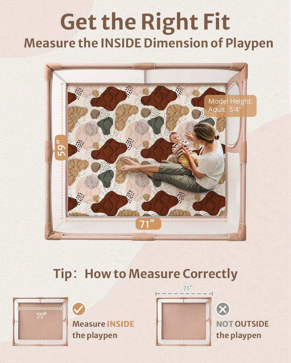 Blissful Diary mat 71x59 inch foldable design for easy storage