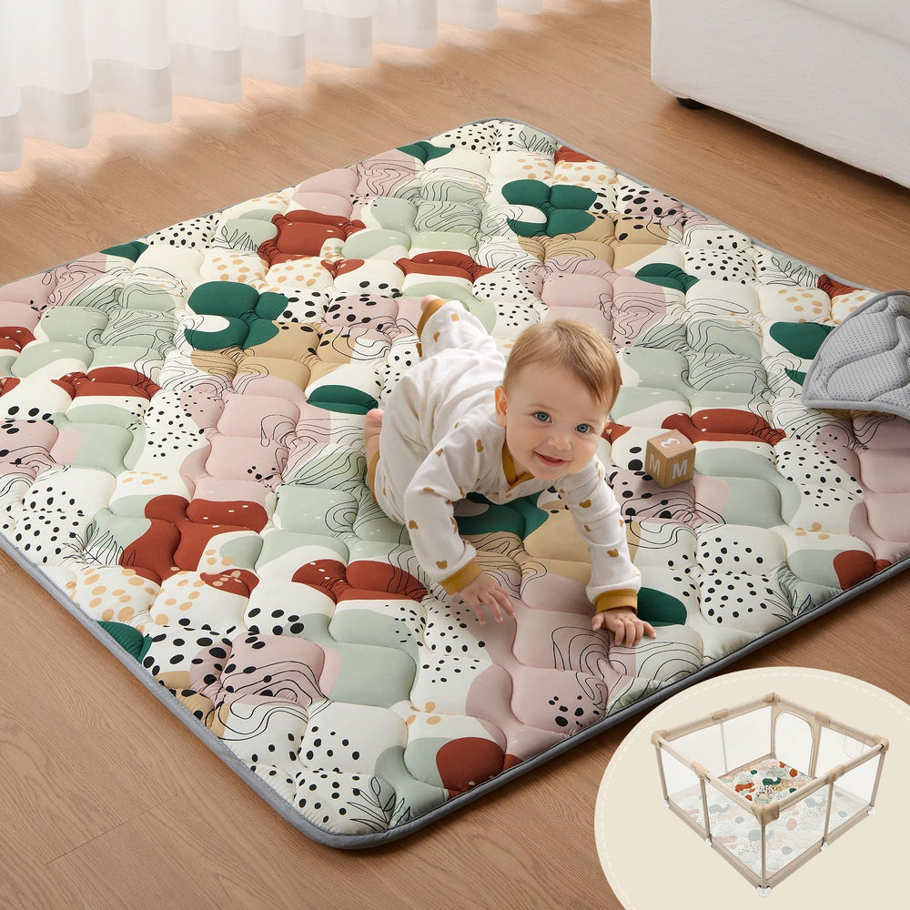 Blissful Diary baby play mat folded for compact storage and travel.