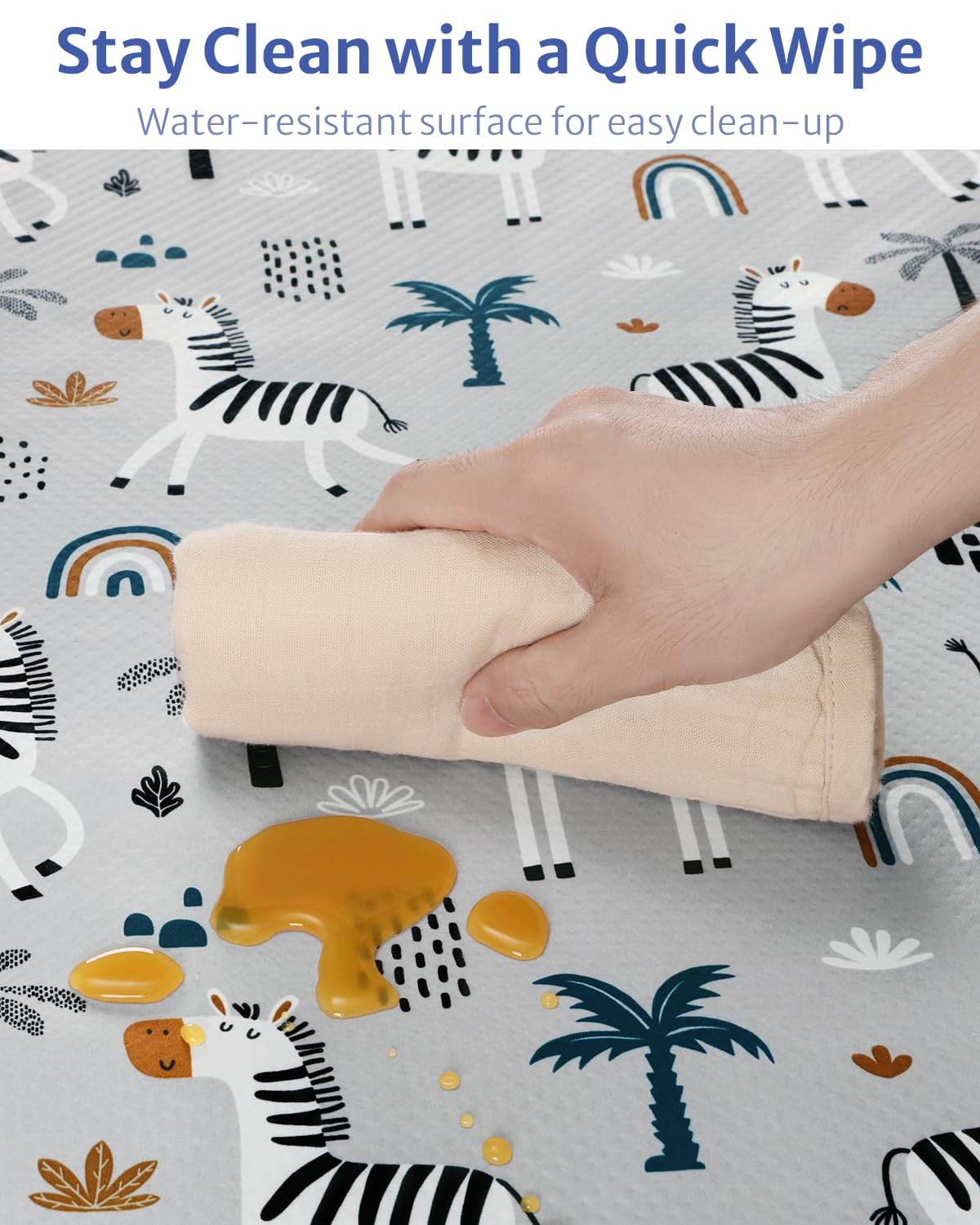 Blissful Diary fifty-four inch square mat covering large area