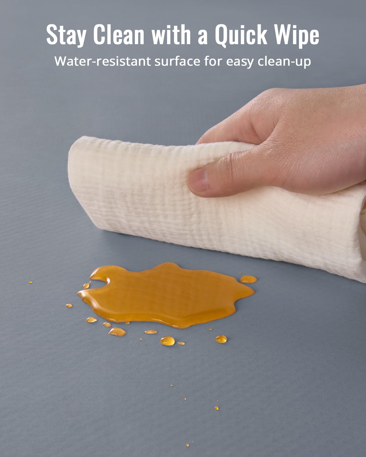 Blissful Diary Splat Mat foldable design travels easily for picnics and visits.