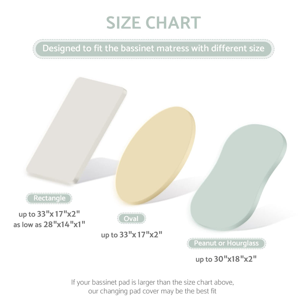 Blissful Diary 32x17 inch bassinet sheet fits oval/hourglass/rectangle mattresses securely