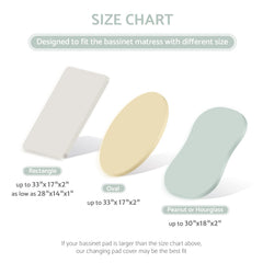 Blissful Diary 32x17 inch bassinet sheet fits oval/hourglass/rectangle mattresses securely