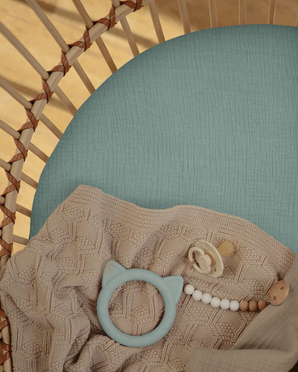 Blissful Diary elastic-secure-fit bassinet sheets keep sheets in place during active play