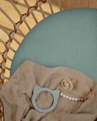 Blissful Diary elastic-secure-fit bassinet sheets keep sheets in place during active play