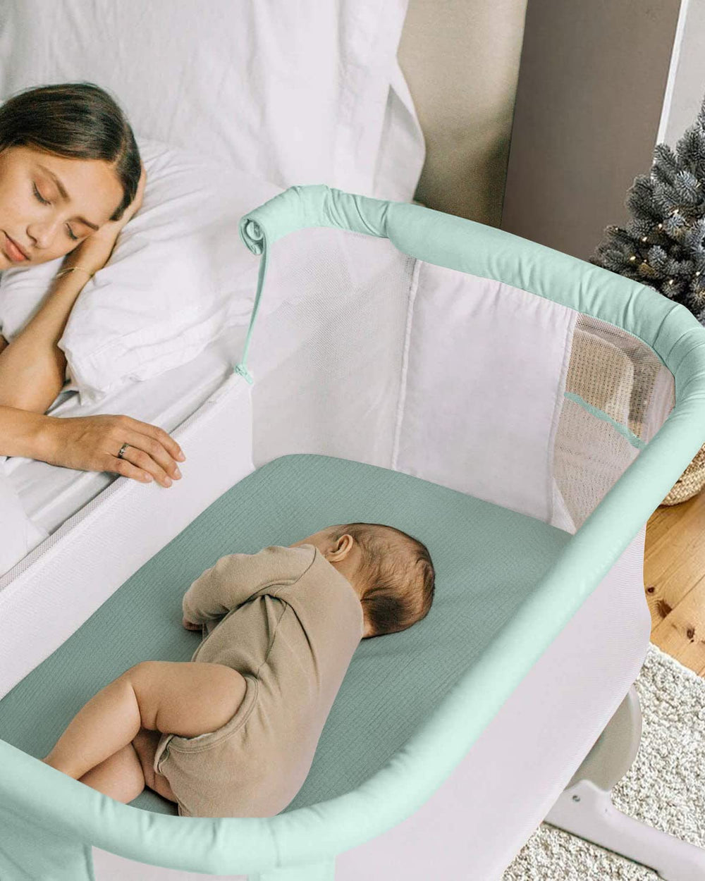 Blissful Diary machine-washable bassinet sheets stay soft after washes