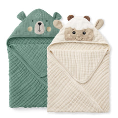 Blissful Diary bear hooded towel for cozy bath time warmth.