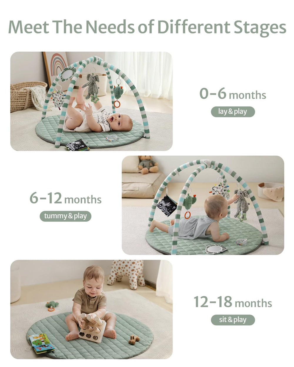 Blissful Diary cactus ringing bell toy detaches for tactile and auditory play.