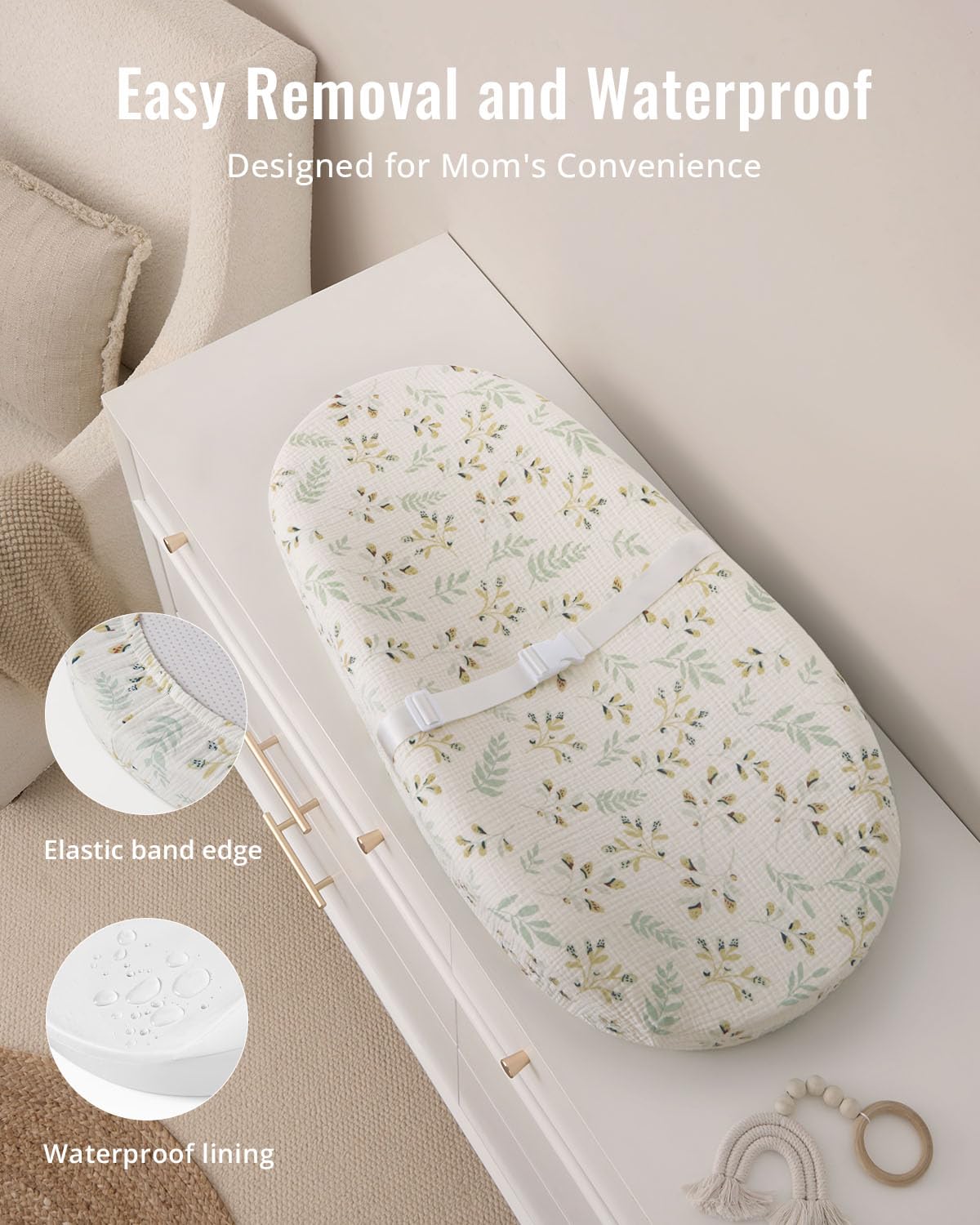 Blissful Diary changing pad cushioned foam provides a comfy, cozy surface.