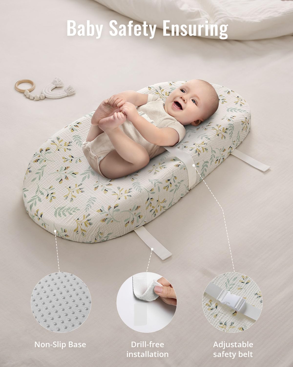 Blissful Diary changing pad fits standard changing tables for easy home setup.