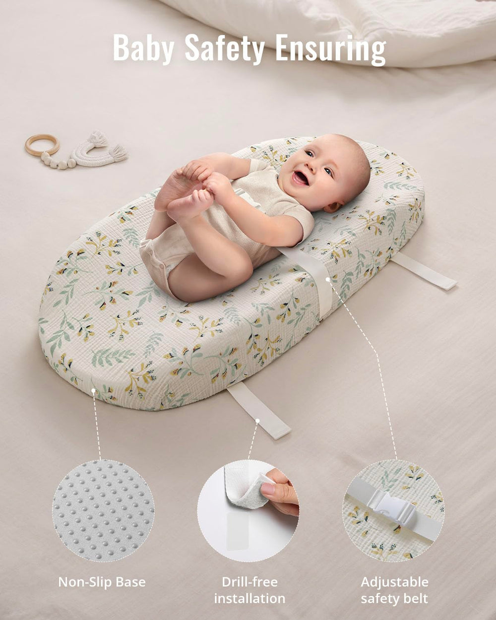 Blissful Diary changing pad fits standard changing tables for easy home setup.