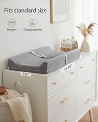 Blissful Diary changing pad foam closeup highlights soft foam for gentle diaper changes.