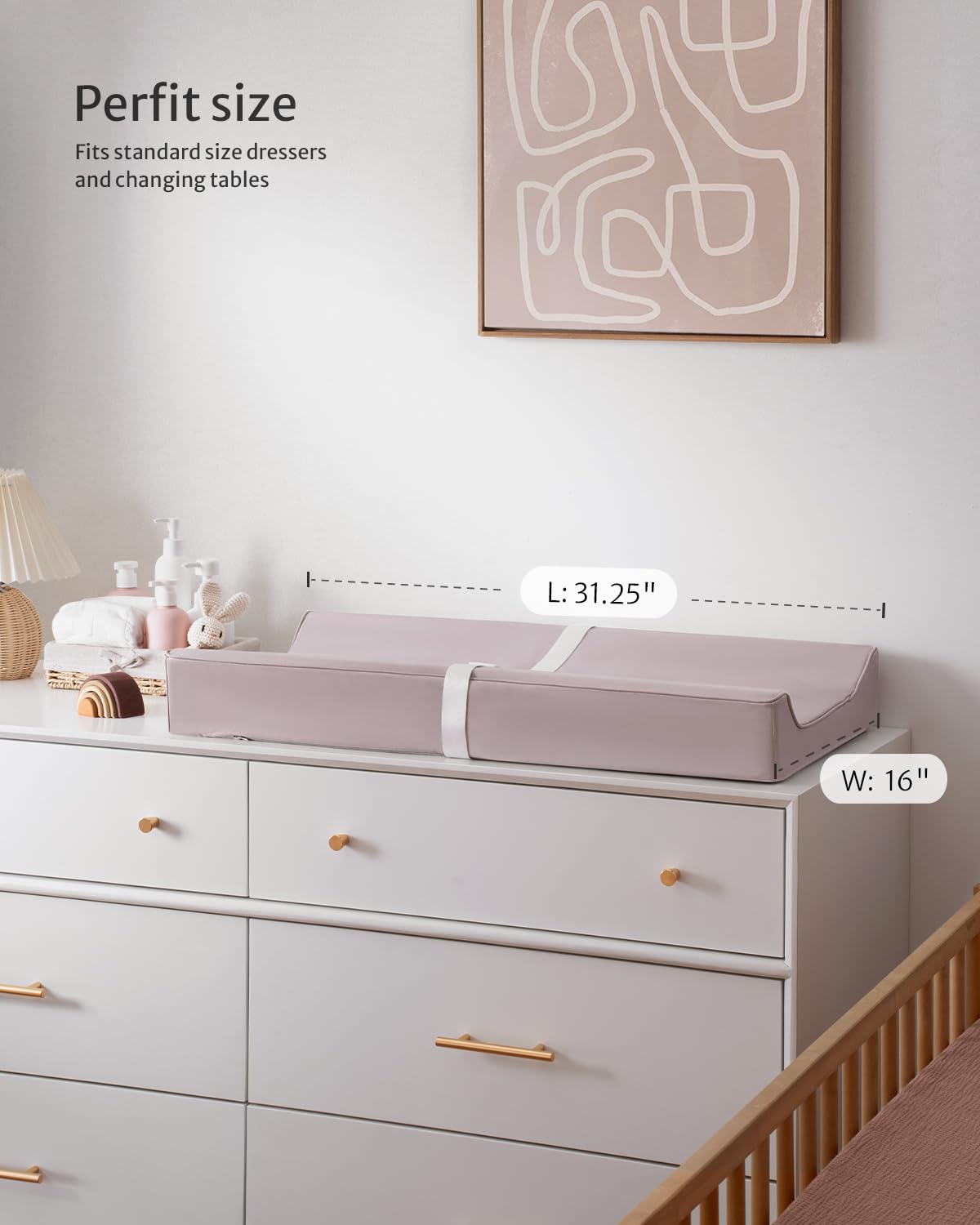 Blissful Diary changing pad non-skid bottom helps stay in place