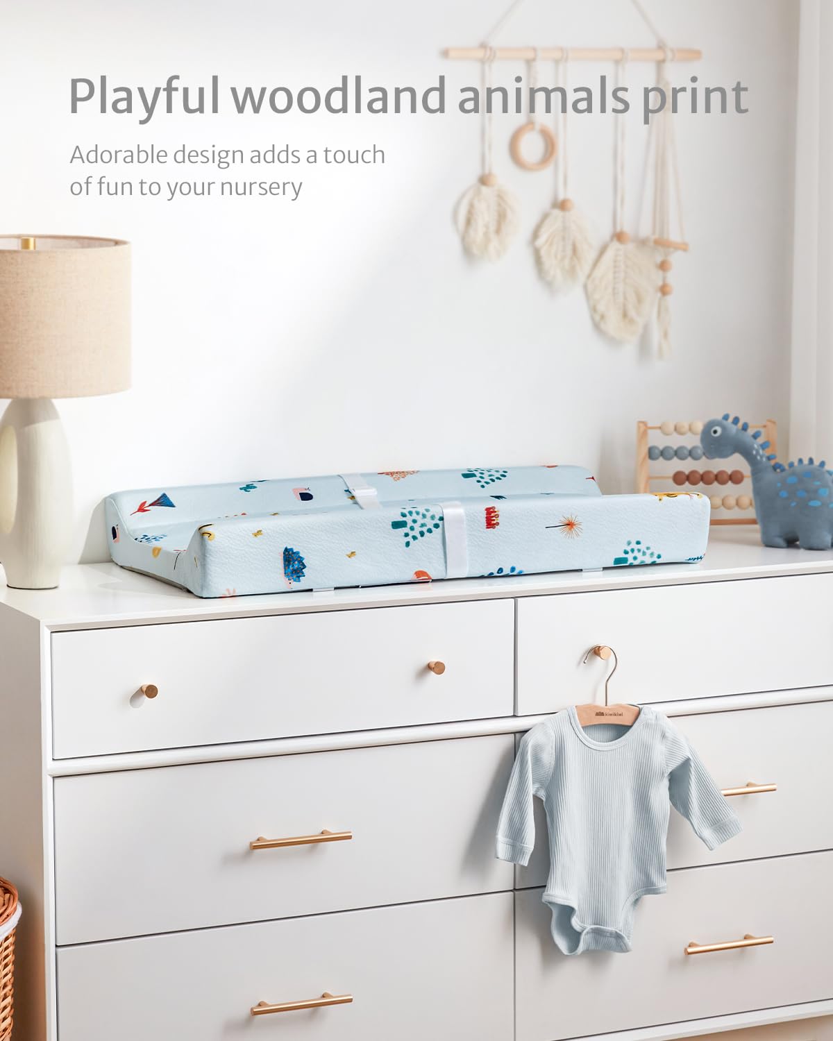Blissful Diary changing pad on dresser-top ideal for travel