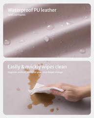 Blissful Diary changing pad wipe-clean surface enables fast diaper changes